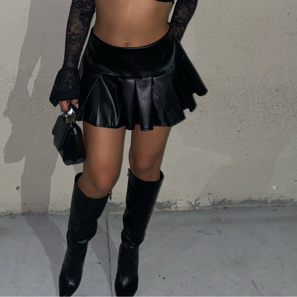 Black Leather Skirt